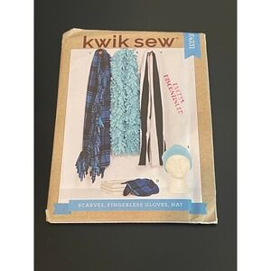00485 - Kwik Sew K4331 Misses Scarves Fingerless Gloves Hat Sewing Pattern UNCUT